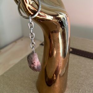 Natural Polished Stone Keyring